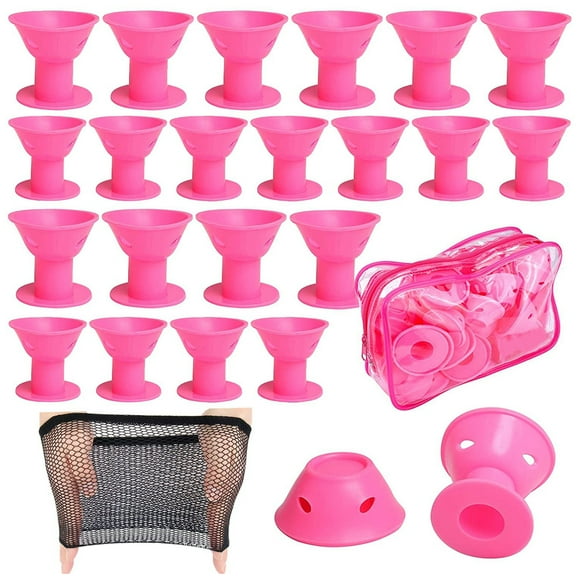 Yeacher 40PCS Hair Rollers Large & Small Silicone Curlers for Hair Styling Silicone Curling Rollers Salon Tool