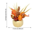 thumbnail image 3 of Artificial Foam Pumpkin Table Centerpiece, Fall Harvest Arrangement with Maple Leaves Berries Sunflower Gourds, Halloween Thanksgiving Decor for Home Dining Table Mantel Shelf, B, 3 of 8