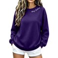 thumbnail image 3 of WXLWZYWL Women's Christmas Graphic Sweatshirt Fall Winter Crewneck Long Sleeve Holiday Pullover Loose Fit Warm Sweatshirts, 3 of 6