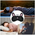 thumbnail image 4 of Unique Bargains 1 Pc Fleece Long Ear Cats Eye Mask for Home Black Fleece, 4 of 4
