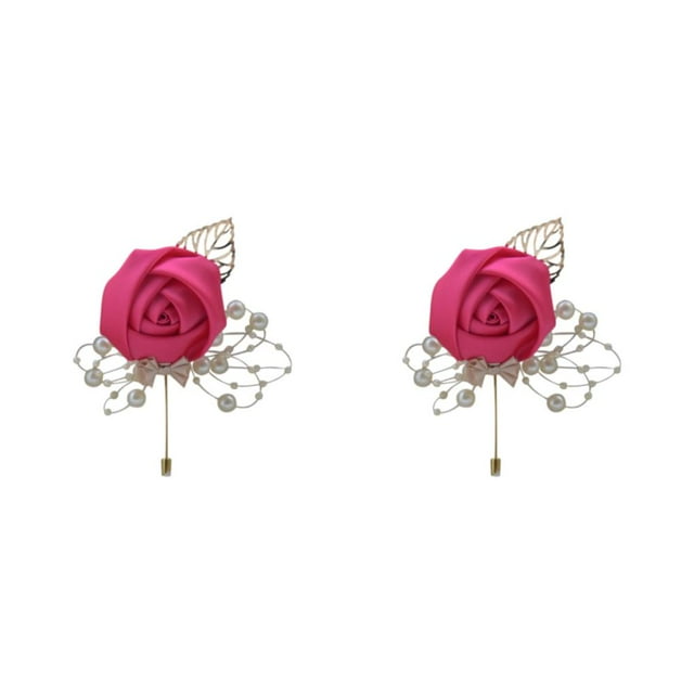 Youkk Cloth Chic And Stylish Brooch Pin Fashion Statement With Exquisite Piece Modern Minimalist Corsage Rose Red 2Set