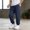 Navy, variant on Ynynloco Boys Linen Blend Elastic Waist Pants Kids Uniform School Casual Trousers with Pockets 5-14 Years