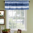 thumbnail image 3 of Navy Blue Ombre Curtain Valances for Windows, Kitchen Valance Window Treatments Panel 2 Pack, Modern Abstract Art Farmhouse Rod Pocket Short Curtains for Bathroom Bedroom 42 x 18 Inch, 3 of 8