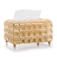 thumbnail image 5 of Caja de pañuelos de cristal cuadrada de estilo europeo Home Bar KTV Decoración de mesa (Oro) Ehuebsd Libre de BPA, 5 of 8