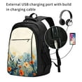 thumbnail image 2 of Salouo Floral Mountain Landscape Pattern Extra Large Travel Laptop,Backpack with USB Charging Port College Backpack Business Work Bag Casual Daypack Fits for Men & Women, 2 of 7