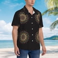 thumbnail image 2 of KLL Men's Hawaiian Shirt Short Sleeve Button Down Beach Shirts-Colorful Mandala, 2 of 5