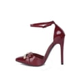 thumbnail image 3 of Mocktail Diamante Buckle Patent Stiletto Sandals, 3 of 10