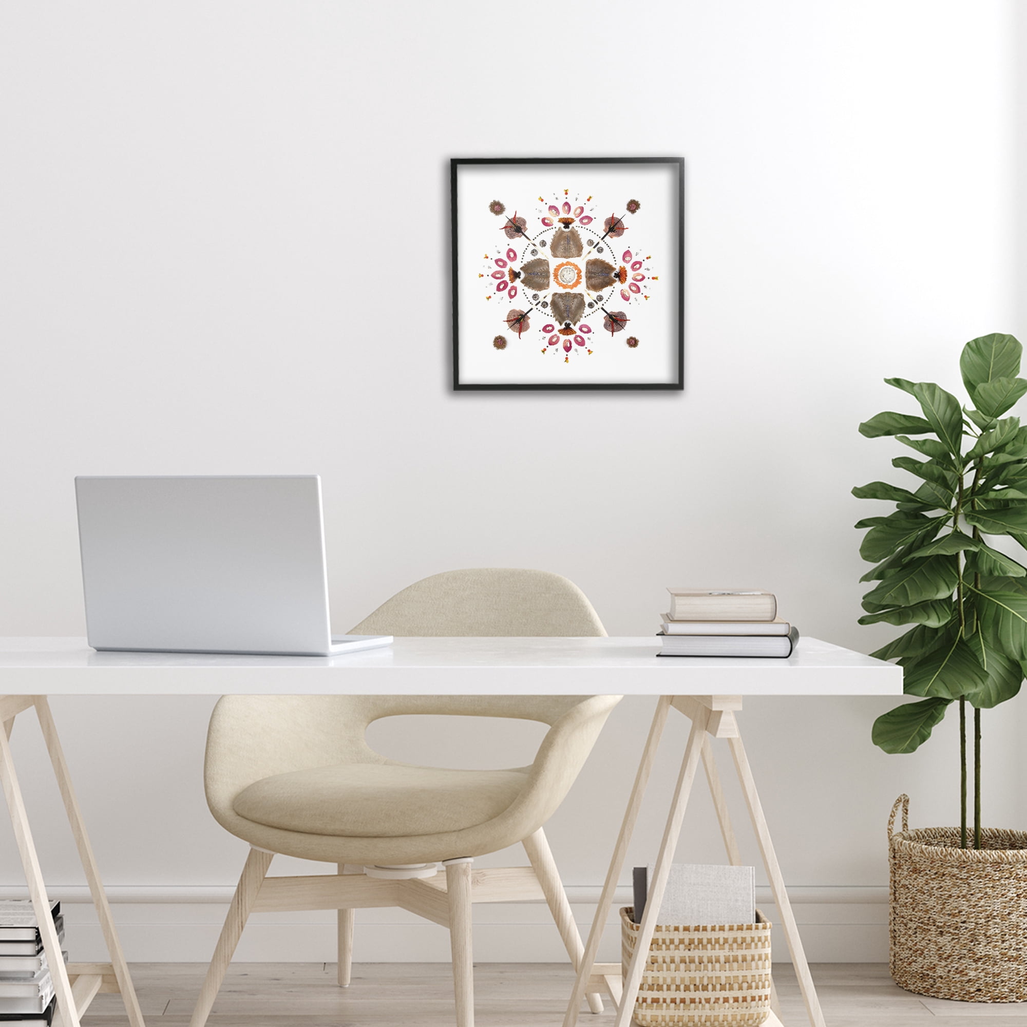 Stupell Industries Symmetrical Nautical Collection Black Framed Giclee Art, design by Beth Adoette