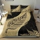 thumbnail image 2 of Signature Custom, Paua Shell Maori Silver Fern Bedding Set Golden, 2 of 6
