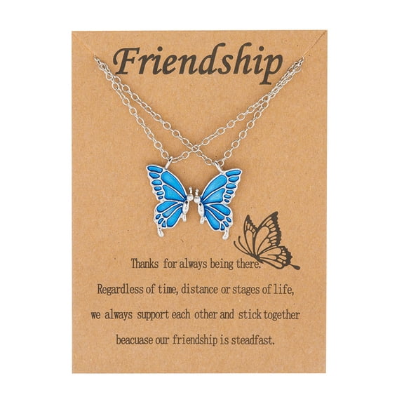 Jewelry For Women Butterfly Necklace Women'S Collarbone Chain Shiny Best Friend Birthday Gift Jewelry Gift Necklace for Women Men Teen Her Him Mom Dad Ideal for Birthday Valantines Day Plain Beautifu