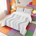 thumbnail image 2 of Erosebridal Minimalist Striped Full Size Comforter Sets,Contemporary Geometric Lines Bedding Comforter Set,Reversible,3 Pieces,1 Comforter and 2 Pillowcases, 2 of 7