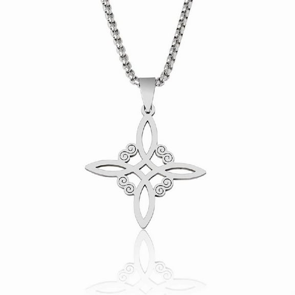 Witchs Knot Choker Chain Wiccan Symbol Charm Vintage Protections Jewellery