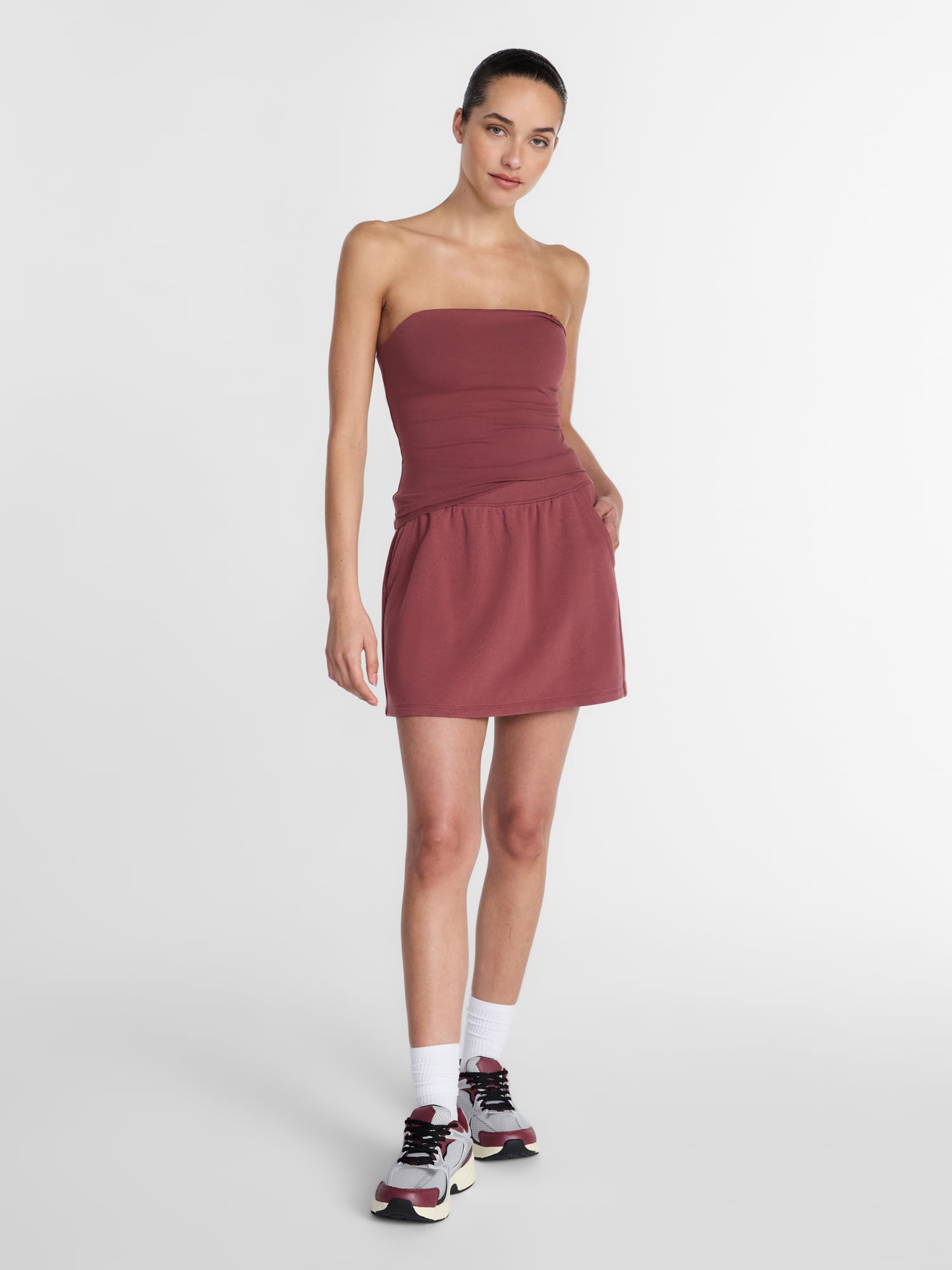 Athletic Works Women's and Women's Plus Fleece Skort, Size XS-4X