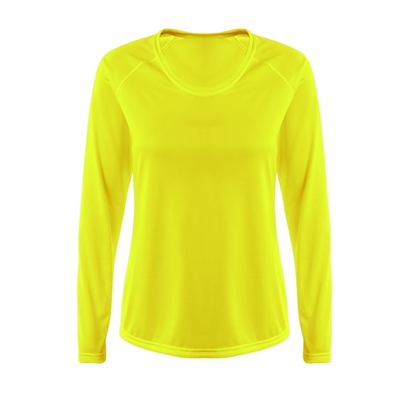 A4 NW3396 Womens SureColor Long Sleeve Cationic Tee - Safety Yellow - M