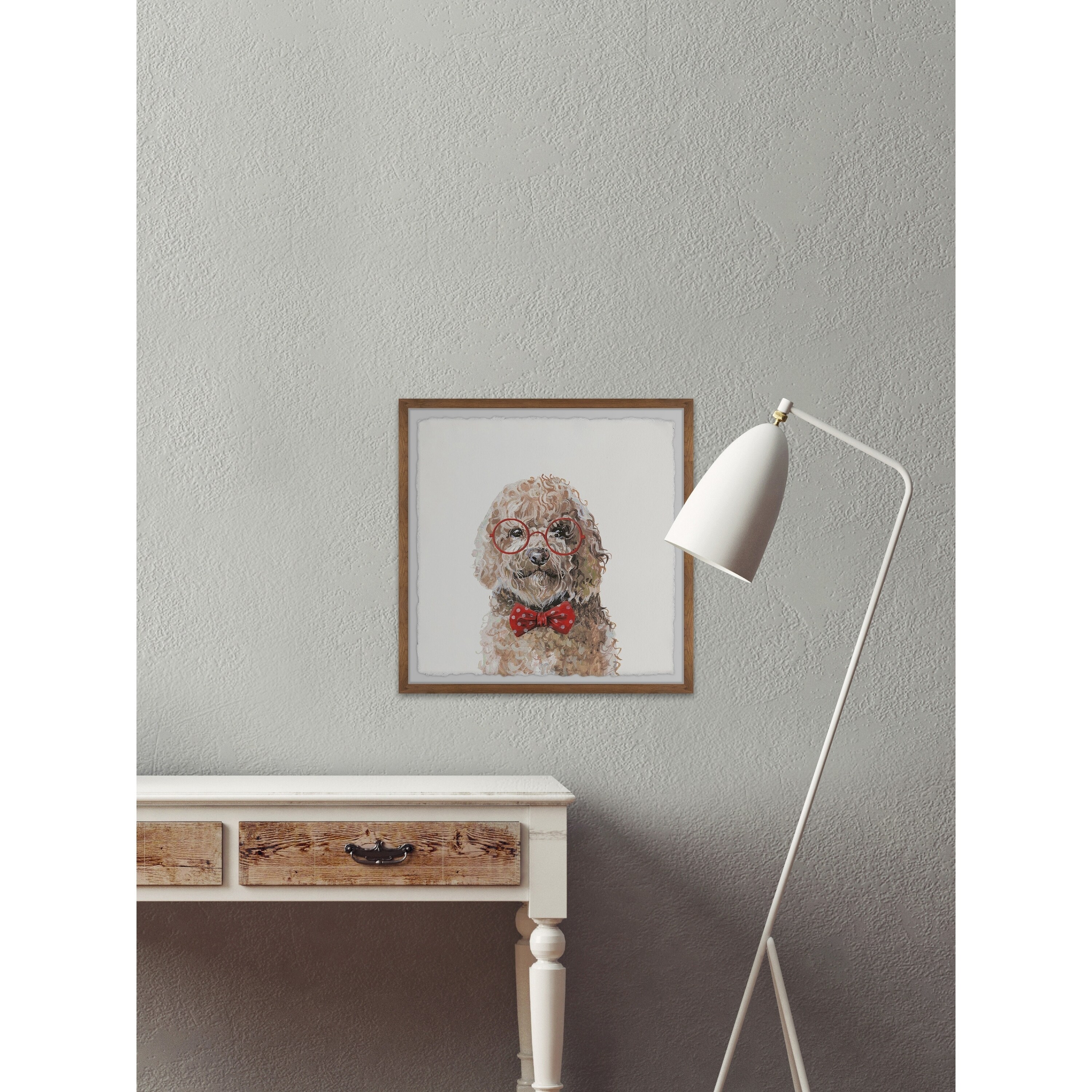 Marmont Hill "Shaggy In Bow Tie" Framed Painting Art Print, 18.00" x 1.50"