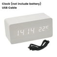 thumbnail image 4 of Wooden Digital Alarm Clock LED Alarm Clock With Temperature Desk Clocks For Office Bedside Clock For Home Decor, 4 of 12