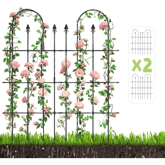 BUKLIYN Garden for Climbing Plants - Trellis for Climbing Plants Outdoor for Vines Plant Fresh Flower Vegetable Support, Plant Trellis Outdoor:82.5"*55"(2 Pack)
