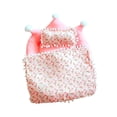 thumbnail image 3 of Cama de muñeca Cómoda figura de peluche Cama para dormir Adorno de escritorio Muñeca adorable Rosa, 3 of 7