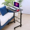 Side Table, Adjustable Laptop Stand Portable Cart Tray Side Table, Black Studying Desk