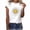 White #01, variant on Women's T Shirts Short Sleeve Tees Novelty Graphic Crew Neck Soft Loose Summer Tops
