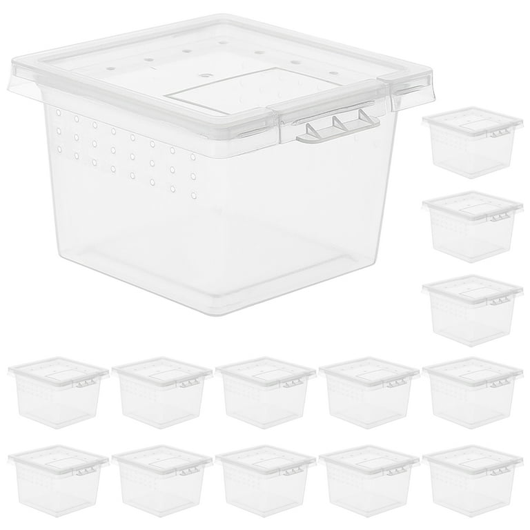 NUOLUX 20pcs Small Storage Cases Transparent Plastic Containers