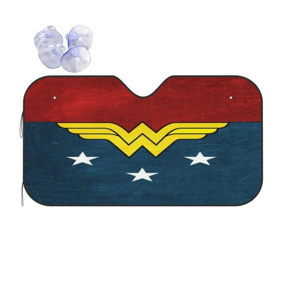 Won-der Women Car Sun Shade Windshield Cartoon Sun Shade for Car Truck & SUV Front Window Shade Protector Blocks Uv Rays and Keep Your Vehicle Cool Sun Shade Visor Shield Cover