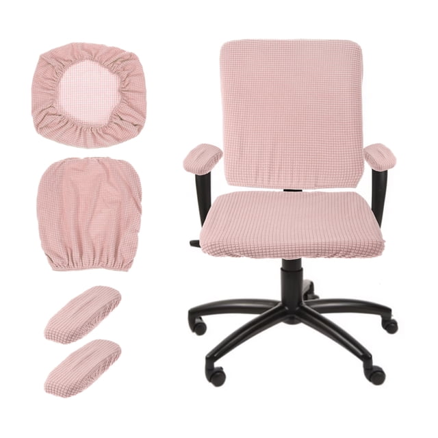 Funda para Silla de Oficina con Funda para Reposabrazos para Silla de Computadora, Sillas de Escritorio Rosa
