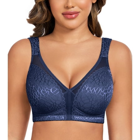 Curyon Women s Minimizer Bra Comfort Non Padded Wireless Full Figure Plus Size Bras 40DD