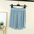 thumbnail image 5 of SROBPTY Womens Pajama Shorts Solid Drawstring Elastic High Waist Wide Leg Pants, 5 of 5