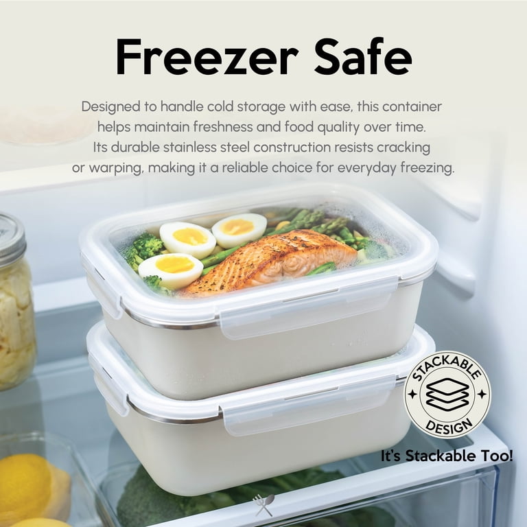 Just Cook Stainless Steel Metal Microwavable Food Storage