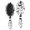 Patterned Cat White Pattern, variant on Cat Head and Bowtie Yellow Pattern Brush, Detangling Hair Brush,Oval Paddle Hair Brush, Air Cushion Design Gifts for for Men Women Kids