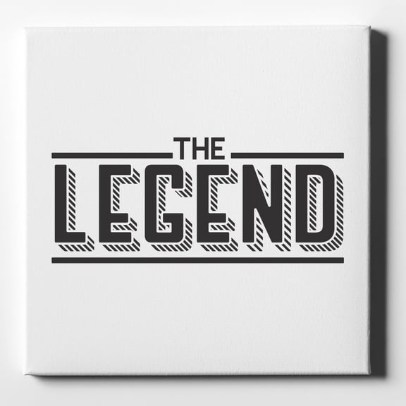 The Legend - 10" x 10" - Decorative Canvas Wall Art - White Edge - 5/8" Gallery Wrapped