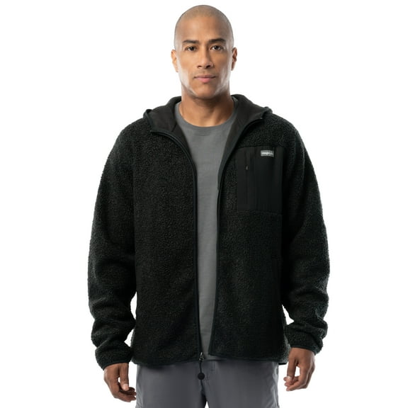 Wrangler Outdoor Men's & Big Men's Full Zip Burly Utility Backpacking Sweater Hoodie, Size S-2XL