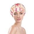 thumbnail image 3 of Kdxio Starfish Print Shower Cap for Women,Elastic and Reusable,Double Waterproof Layers Bathing Hat, 3 of 9