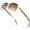 705TCOLOR01, variant on Wood Sunglasses Square Rimless Buffs Sun Glasses 705