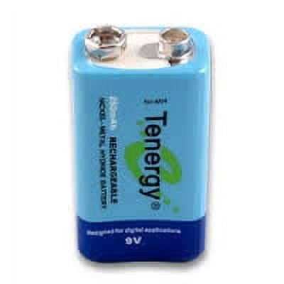 Tenergy 2 pieces of 9V 250mAh NiMH high capacity rechargeable Battery   FREE SHIPPING!