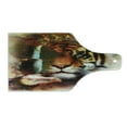 thumbnail image 2 of Tiger Cutting Board, Various of Nature Large Bengal Cat Bald Eagle Butterfly on Vibrant Backdrop, Decorative Tempered Glass Cutting and Serving Board, Wine Bottle Shape, Multicolor, by Ambesonne, 2 of 5