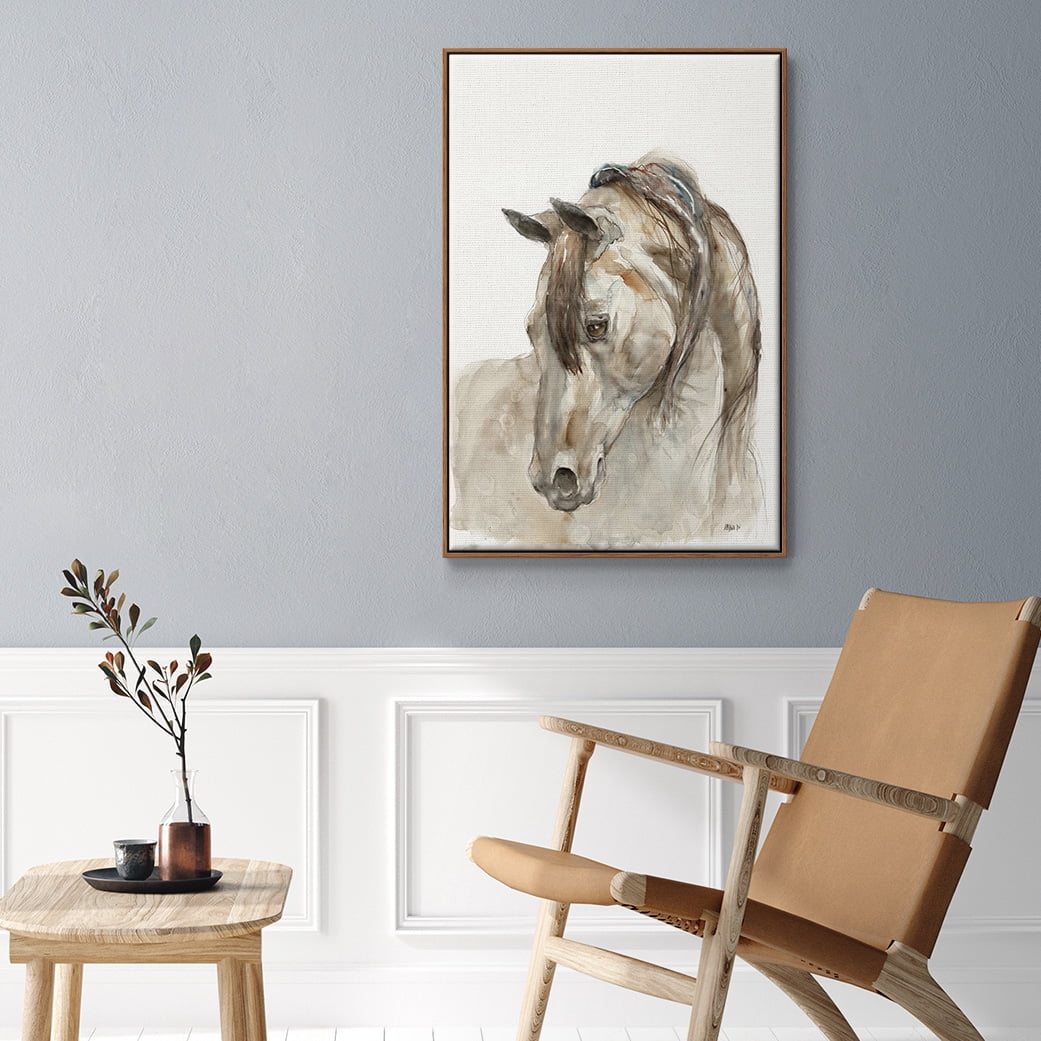 Dream with Me Framed Premium Gallery Wrapped Canvas - Ready to Hang - 25 x 37 - Walnut Floating Frame