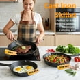 thumbnail image 2 of 3pcs Cast Iron Skillet Pan Set - HEAVY-DUTY Uncoated Cookware Suitable for Steak, Eggs, & Searing - Even Distribution, Indoor/Outdoor Use - No Non-Stick Coating, Hand Wash Only (3pcs Pans), 2 of 10