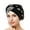 Black, variant on AKEGAMN Ethnic Pre-Tied Braid Hair Wrap Turban Headwear for Women Polyester, Brown One Size