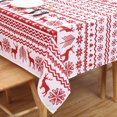 thumbnail image 4 of Christmas Tablecloth, Xmas Tree Deer Print Waterproof Table Cloth Holiday Decor, 4 of 9