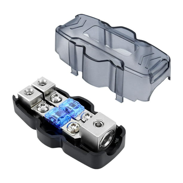Bloque de distribución con fusibles, salida 2x 4/8, accesorios para autocaravanas, coches y yates Accesorio sin instalación