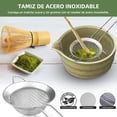 thumbnail image 4 of Juego de Batidor de Matcha, Kit de Matcha Ceremonial- Set con Chasen de Natural, Chawan, Cuchara Medidora y Accesorios para T&eacute; Artesanal | Regalo Ideal para Amantes del Matcha (5, Verde Y B, 4 of 8