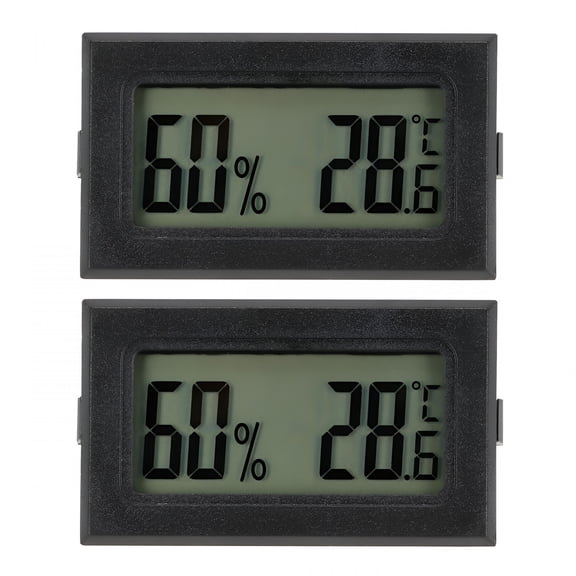 GJX 2Pcs Digital Hygrometer Thermometer Wireless Outdoor Hygroscope for Accurate Monitoring of Reptile Habitats Leopard Gecko Tank Accessories