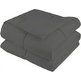 thumbnail image 3 of 1 PC Queen Size Down Alternative Comforter- Microfiber 300 GSM- Lightweight Comforter with Corner Tabs (90x92, Dark Grey), 3 of 5