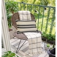 thumbnail image 2 of LR Home Gray Double Striped Lumbar Pillow with Fringe, 2 of 9