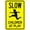 Warning Sign 2, variant on Slow Down Blind Driveway Warning Sign - 8"x12" Metal Security Sign, Driveway Safety Decor for Home Business Yard Garden Office Street Road