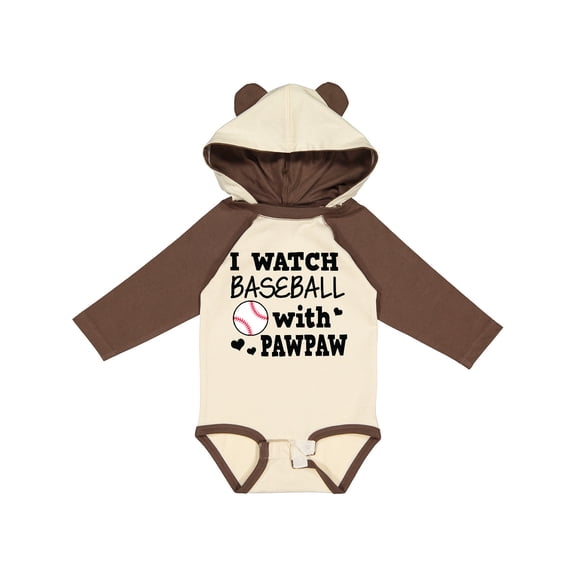 Inktastic I Watch Baseball with My Pawpaw Boys Long Sleeve Baby Bodysuit