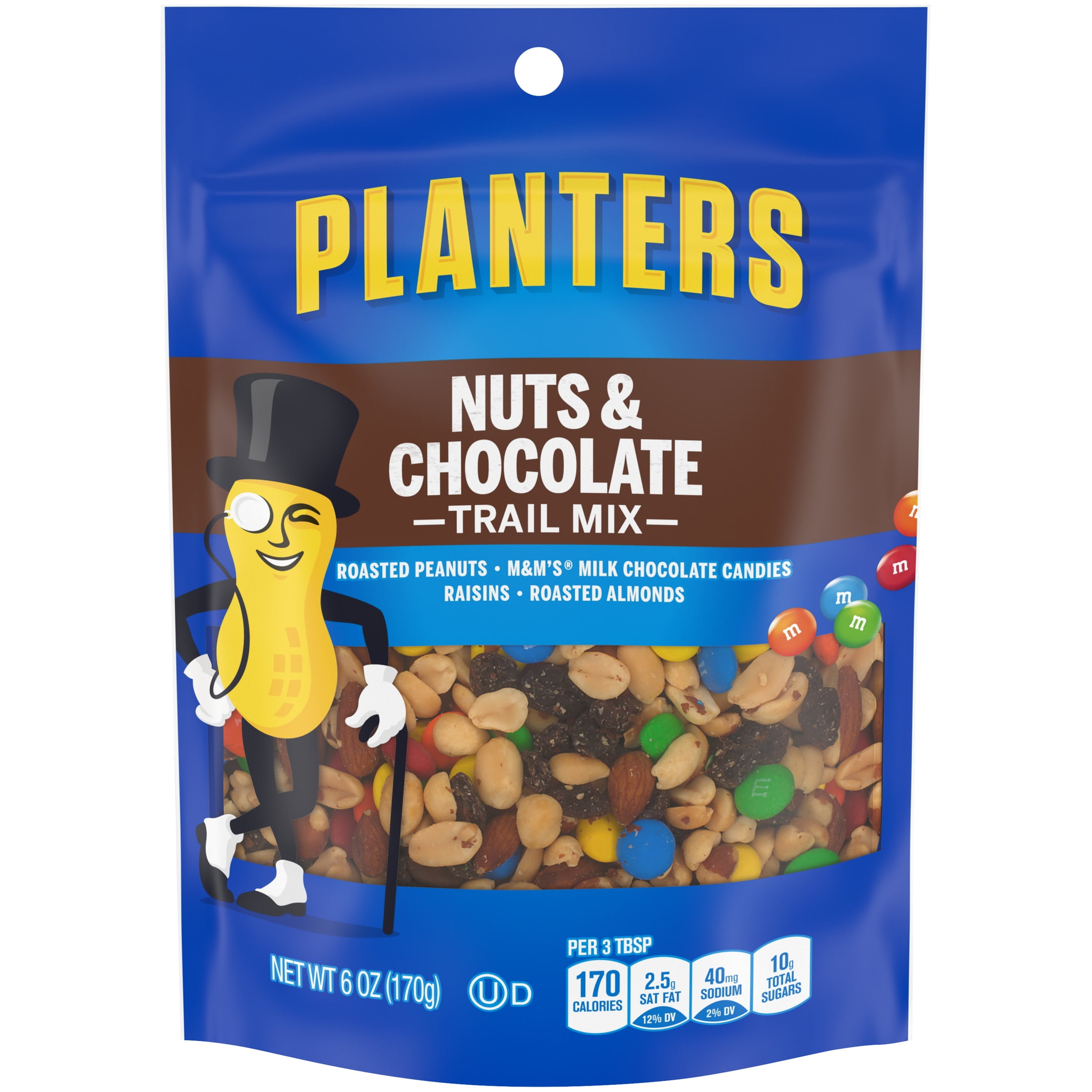 Planters Nuts & Chocolate Trail Mix with Roasted Peanuts, M&M Chocolate