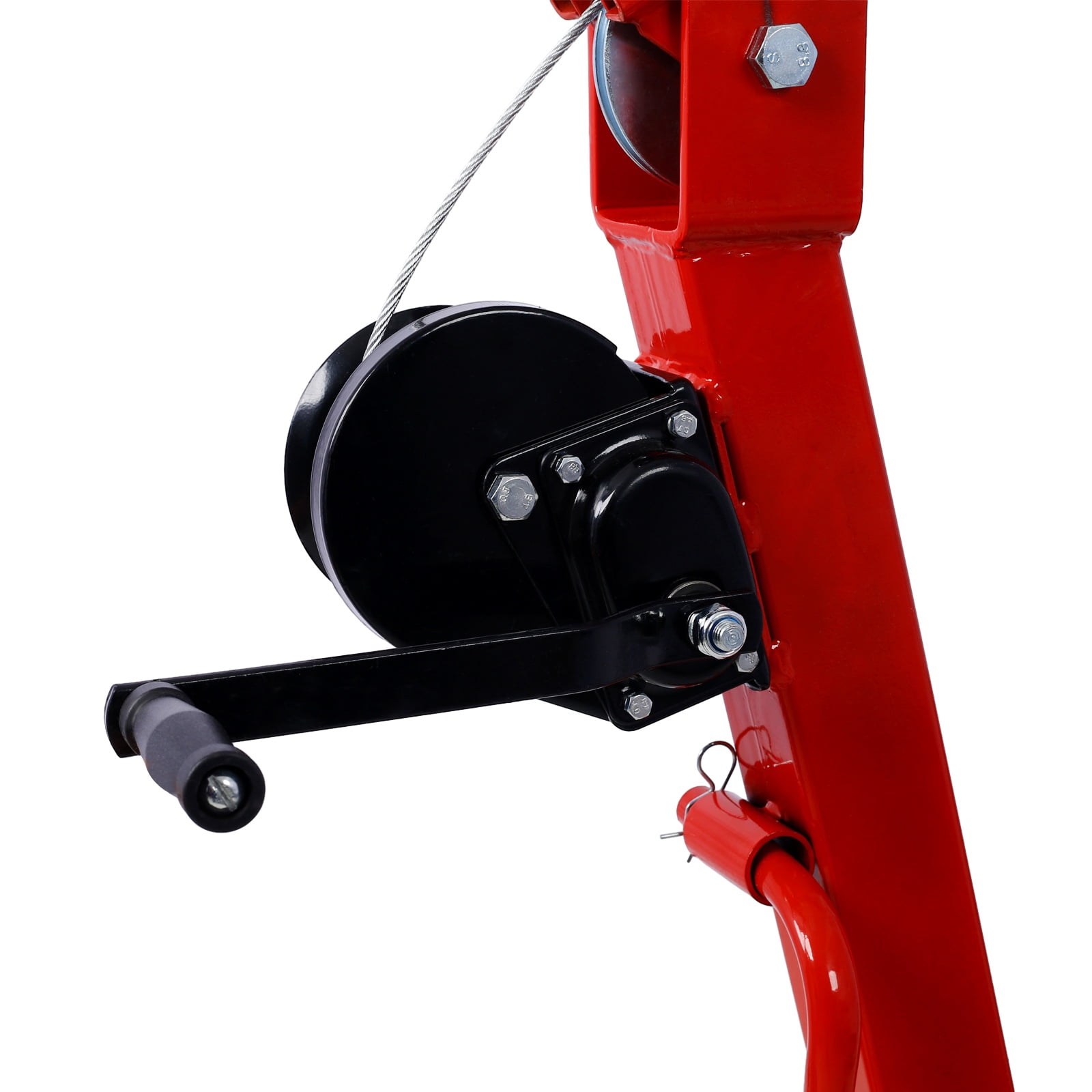 Hydraulic Pickup Truck Crane with Hand Winch, 2000LB Capacity Adjustable Boom Hoist with 360° Rotation
